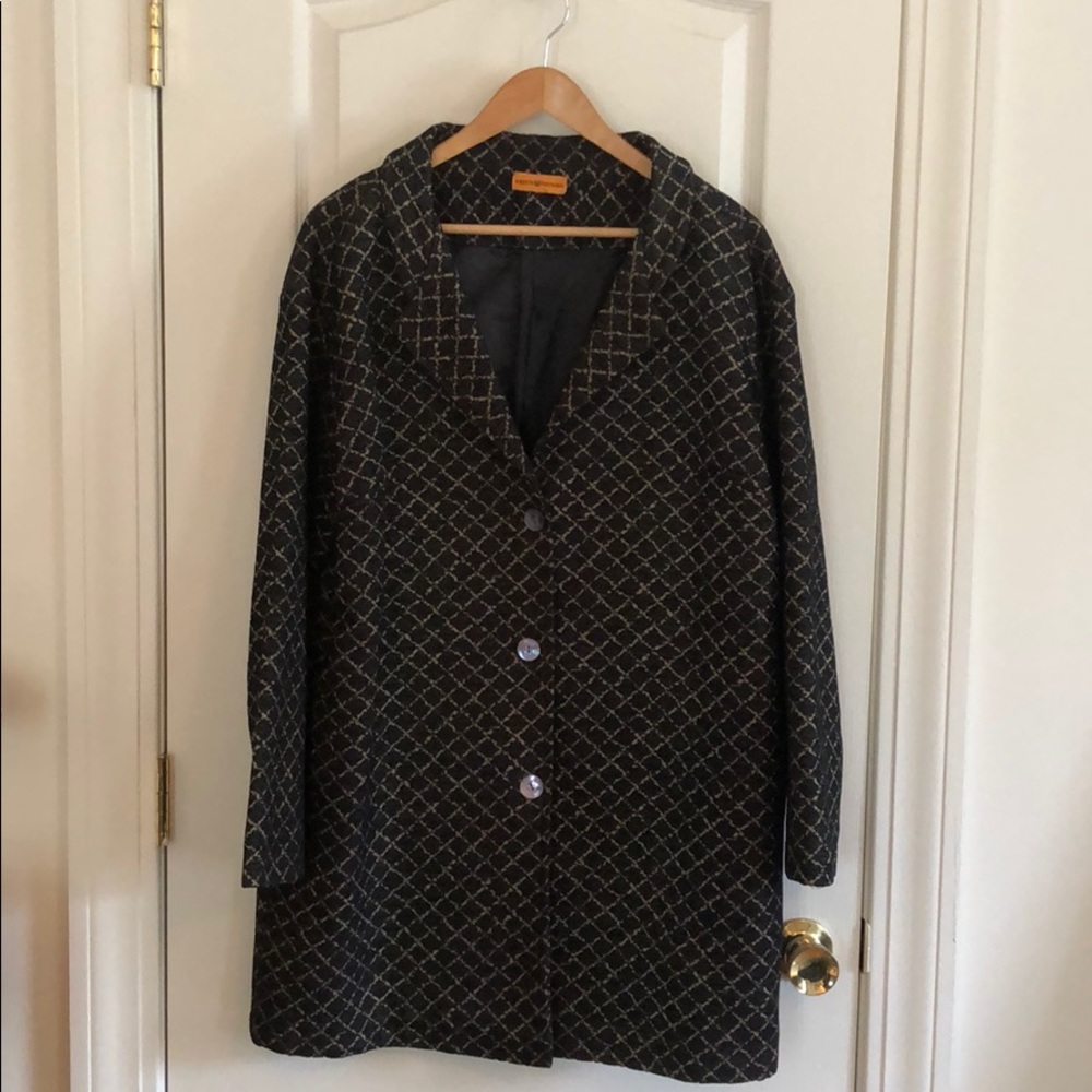 Vintage Neiman Marcus Designer Roberta Freymann 100% Silk Dress Coat 14